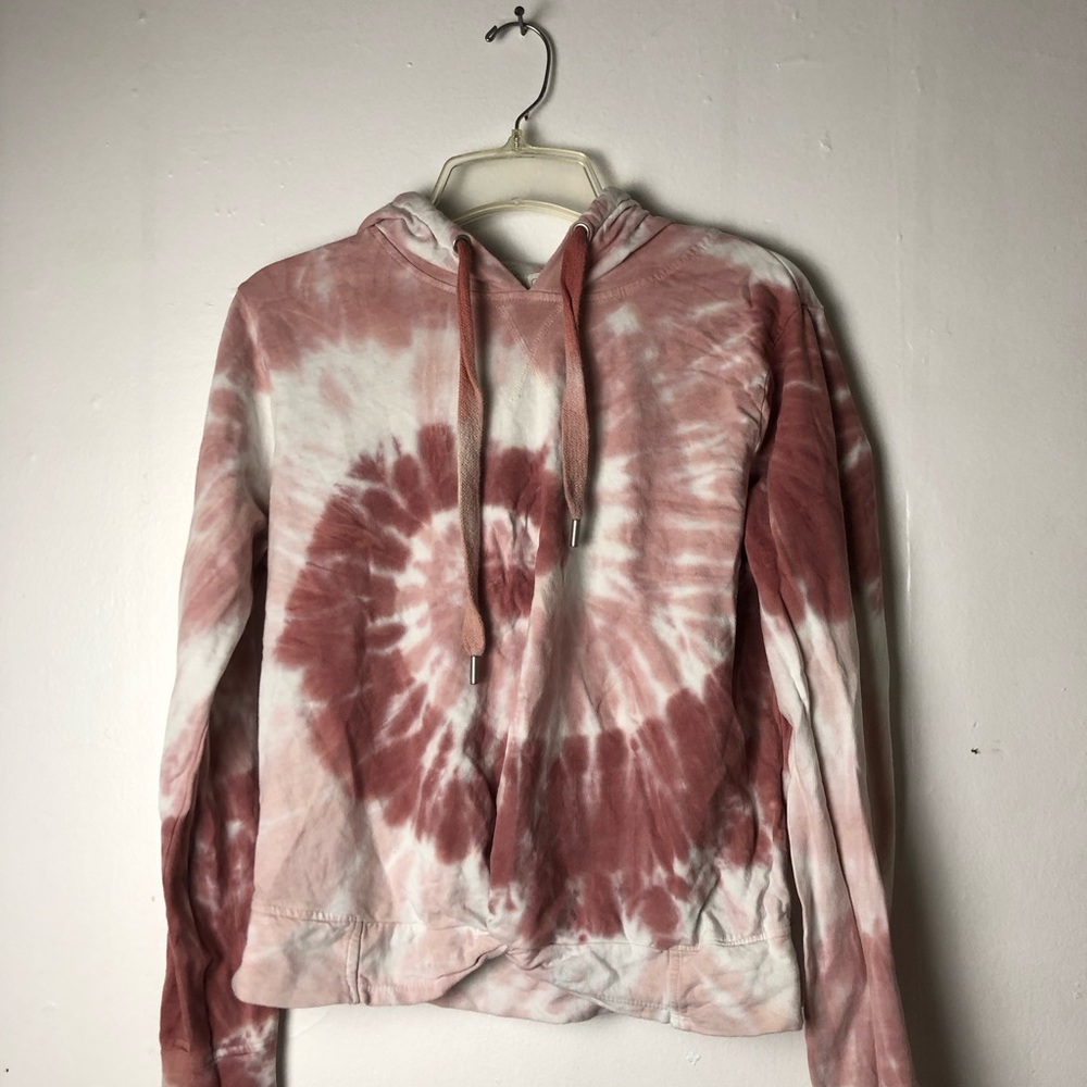 C&C California Pink Tie-Dye Sweatshirt Size Small